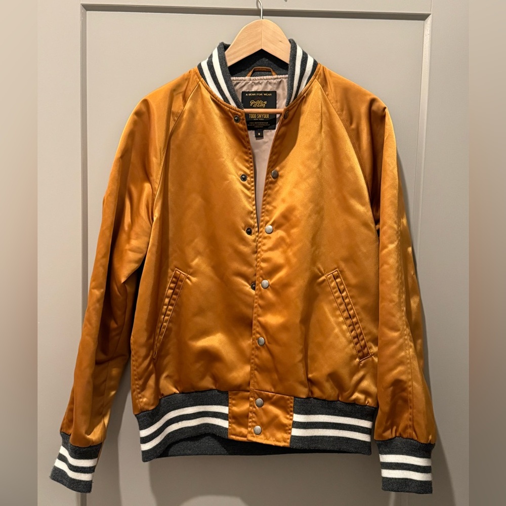 Todd Snyder X Golden Bear Made In USA Satin Bomber Jacket Medium